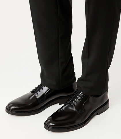 Scarpa allacciata nera con finiture artigianali, Valerio 1966, 2777T4001APNERO039, 002