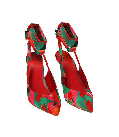 Décolleté lace-up multicolor in raso, tacco 9,5 cm, Nuova Collezione, 2121T6316RSMURO035, 002