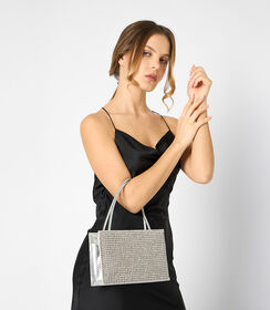 Borsa a mano da donna argento con pietre, Valerio 1966, 2551T6123LPARGEUNI, 002 preview