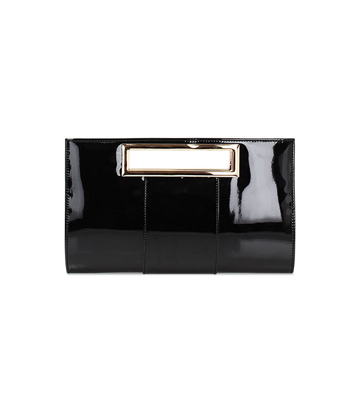 Pochette nera vernice outlet