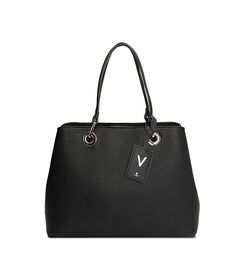 Borsa a mano nera con dettagli eleganti, Valerio 1966, 2657T1532EPNEROUNI, 001 preview