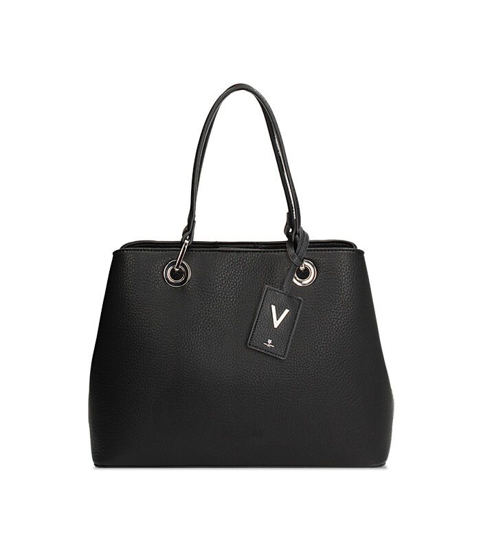 Borsa a mano nera con dettagli eleganti, Valerio 1966, 2657T1532EPNEROUNI