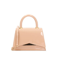 Mini bag da donna in vernice nude, Valerio 1966, 2551T6176VENUDEUNI, 001 preview