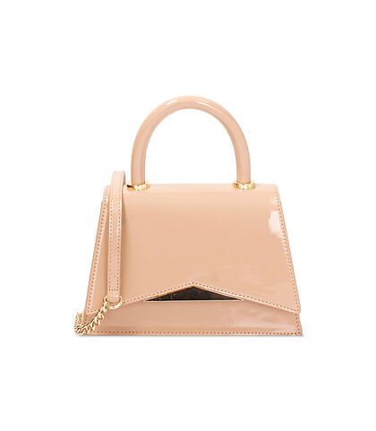 Mini bag da donna in vernice nude, Valerio 1966, 2551T6176VENUDEUNI, 001