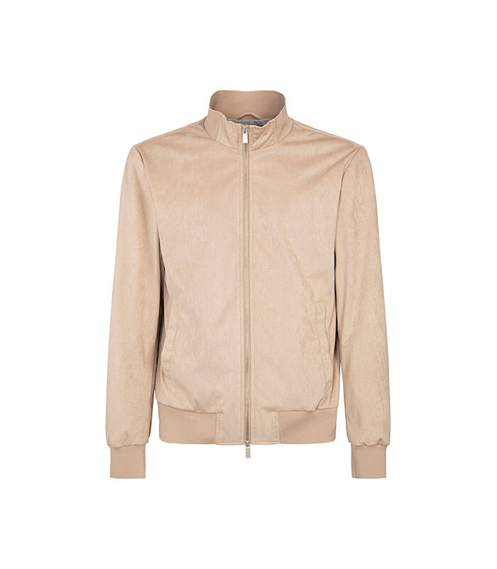 Giubbino taupe con colletto alla coreana, Valerio 1966, 2785T6300MFTAUPI