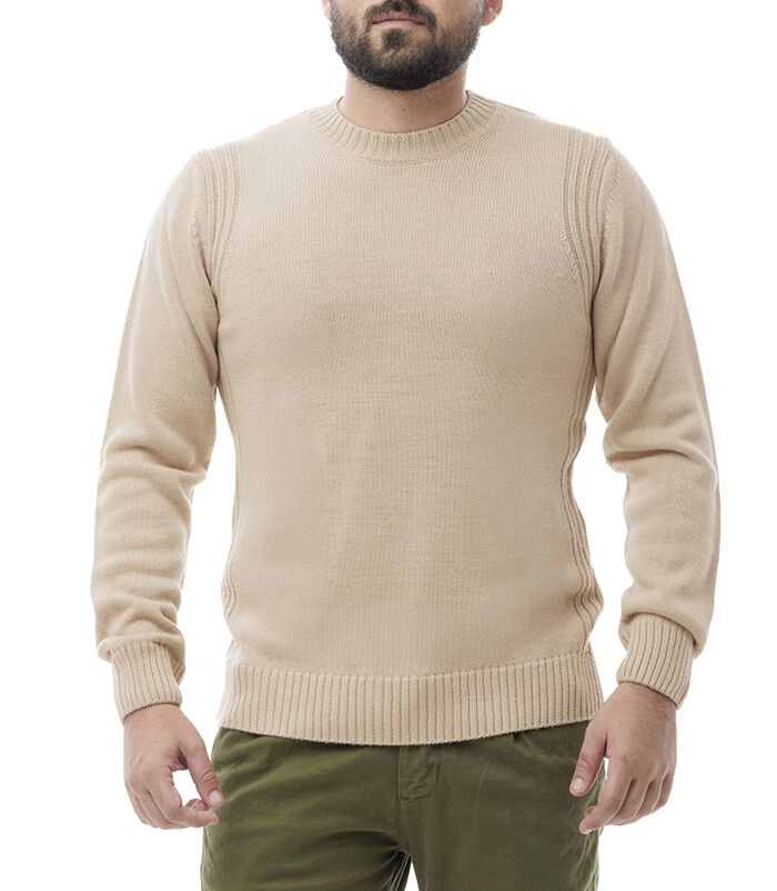 Maglione beige casual, Valerio 1966, 24J2T0238TSBEIGL