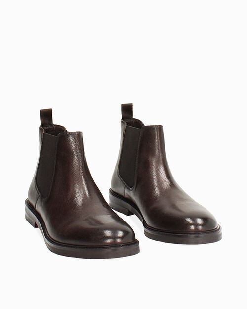 Stivaletti beatles testa di moro con pannelli elastici, DK BROWN
