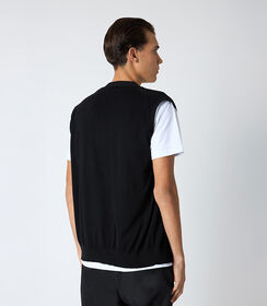 Gilet da uomo in cotone nero, Valerio 1966, 25U4T4207CONEROL, 002 preview