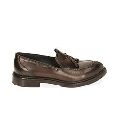 Mocassini testa di moro in pelle con nappina , SALDI, 2053T4304PEMORO040, 001 preview