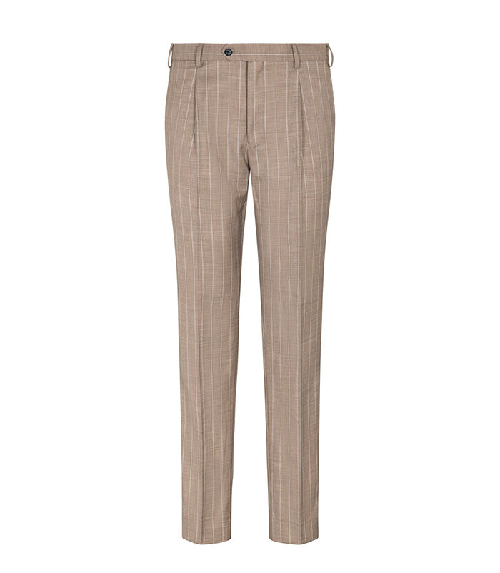 Completo pantalone marrone-beige gessato, Valerio 1966, 2786T1002TSMABE42