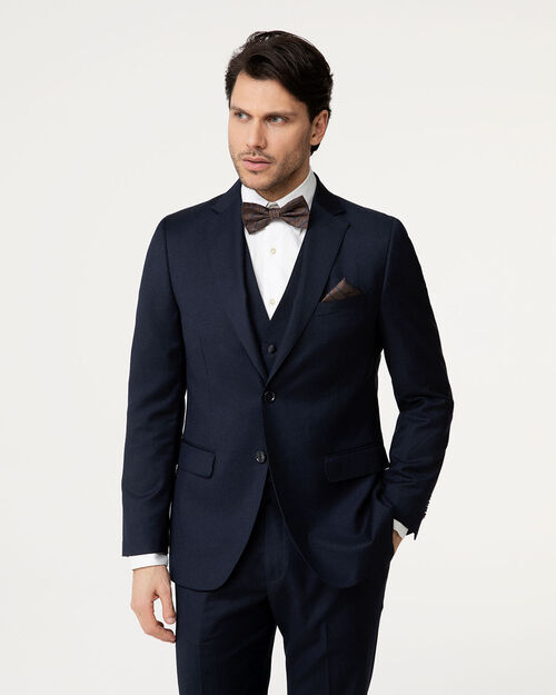 Giacca blu navy con chiusura a due bottoni, NAVY BLUE