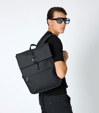 Zaino nero slim, Valerio 1966, 23L4T4748EPNEROUNI, 002