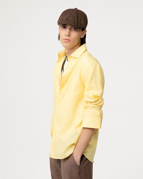 Camicia gialla lino, YELLOW