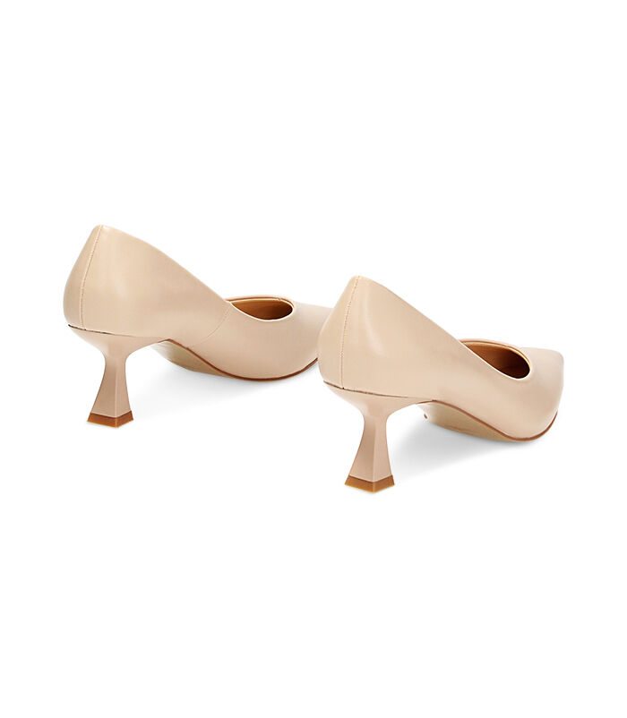 Décolleté beige, tacco cm