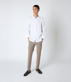 Pantalone  da uomo in cotone fango classico, Valerio 1966, 25N8T5001COFANG44, 001 preview