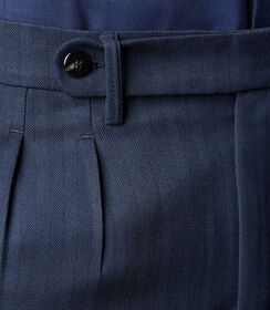 Pantaloni blu con pence da uomo, Valerio 1966, 26N9T1994TSBLUE42, 003 preview