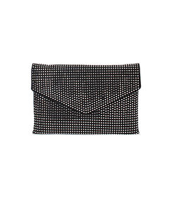 Pochette nera-argento in microfibra con pietre, Valerio 1966, 2451T6013MPNEARUNI, 001 preview