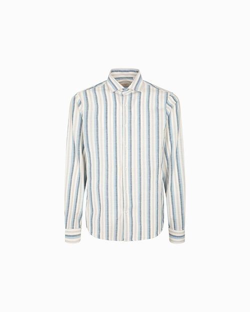 Camicia multicolor-blu a righe verticali