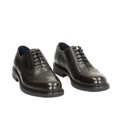 Stringate oxford nere in pelle, Valerio 1966, 24U6T8509PENERO039, 002