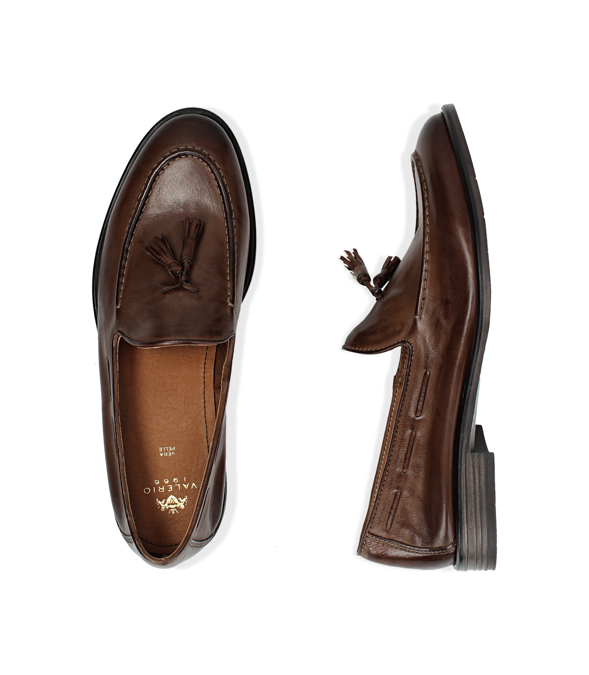 Mocassini da uomo in pelle castagno | Scarpe Artigianali-  CommercioVirtuoso.it