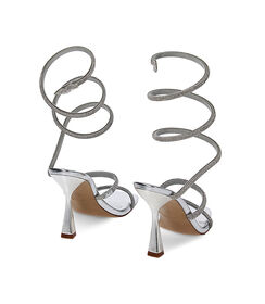 Sandali argento in laminato con pietre, Valerio 1966, 2321T0115LPARGE035, 003 preview