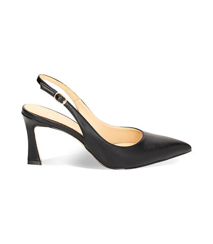 Décolleté slingback nere, Valerio 1966, 2321T5532EPNERO035, 001