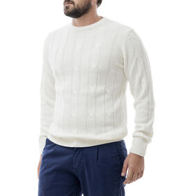 Maglione panna a trecce, Valerio 1966, 24J2T0866TSPANNXL, 001 preview