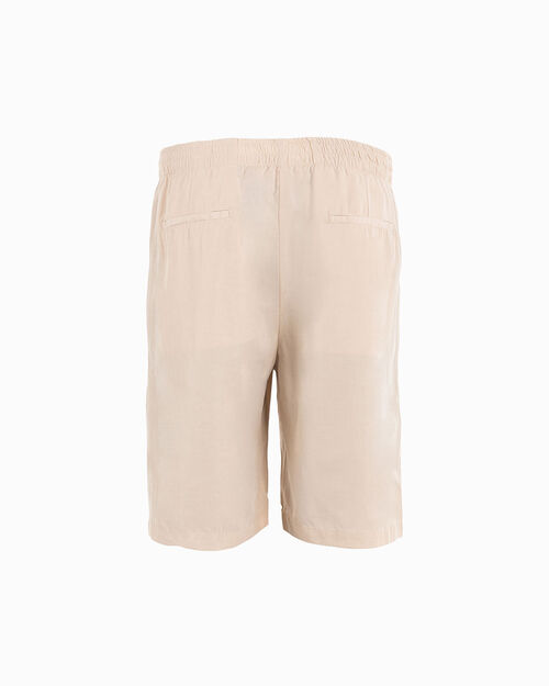 Bermuda in tessuto leggero beige, BEIGE