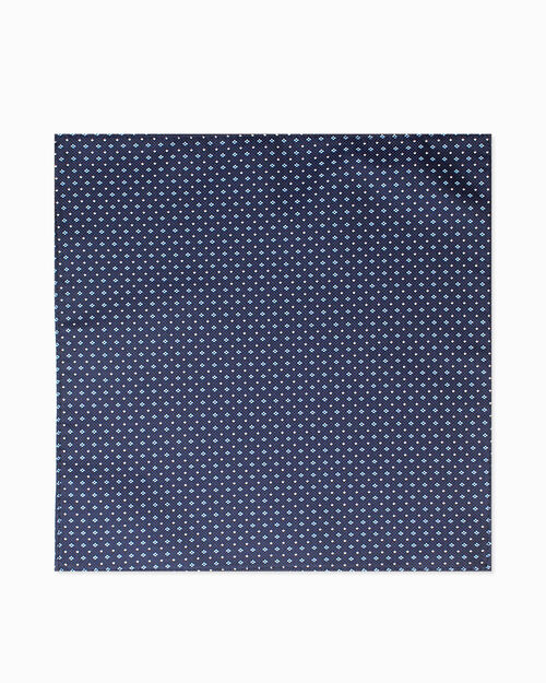 Pochette blu con pattern geometrico, BLUE