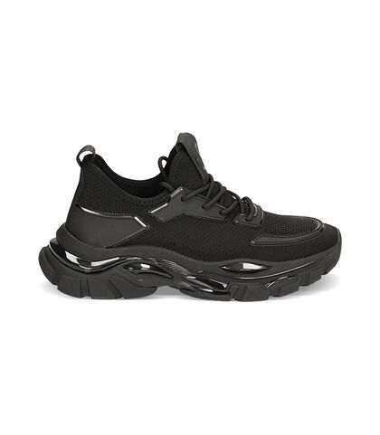 Sneakers nere in tessuto, Valerio 1966, 23U6T2031TSNERO039, 001