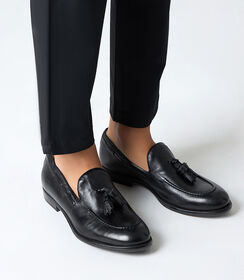 Mocassino nero con nappine, Valerio 1966, 2753T1840PENERO039, 002 preview