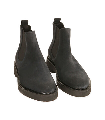 Chelsea boots blu in camoscio , Special Price, 2077T5807CMBLUE039, 002