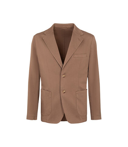 Giacca marrone con bottoni in legno, Valerio 1966, 2784T2525COMARR42, 001