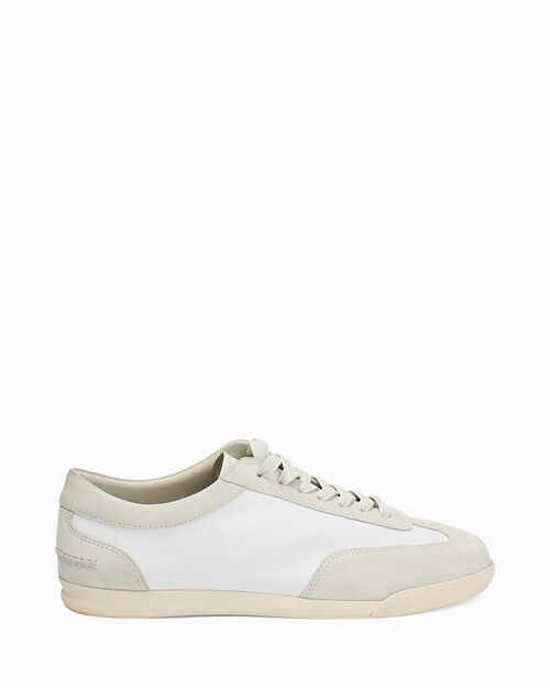 Sneakers panna dettagli in camoscio, CREAM