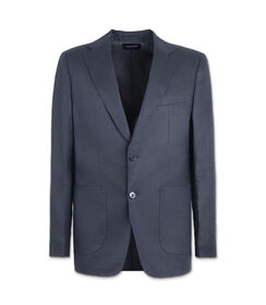 Giacca da uomo in lino blu elegante, Valerio 1966, 25R1T2443LNBLUE42, 001 preview