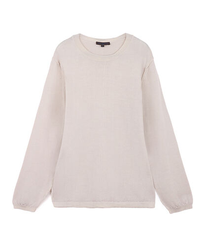 Maglione color panna da uomo in tessuto, Valerio 1966, 26J2T0111TSPANNI, 001