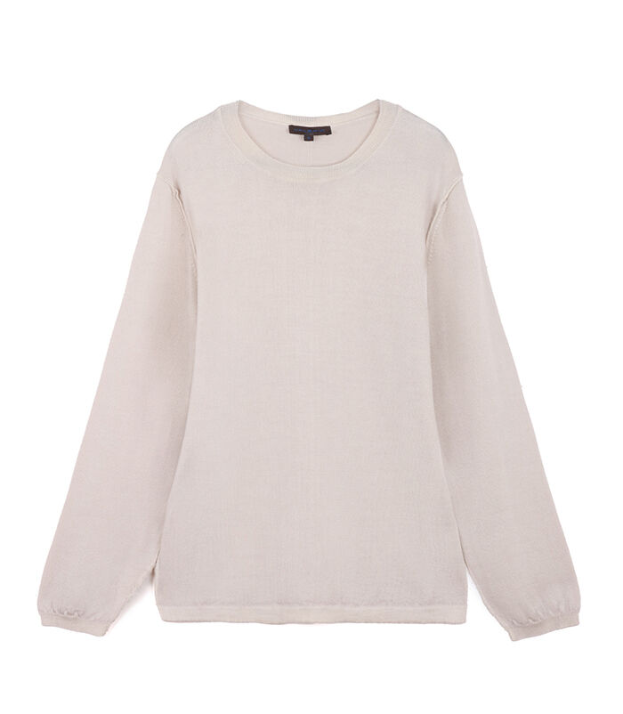 Maglione color panna da uomo in tessuto, Valerio 1966, 26J2T0111TSPANNL