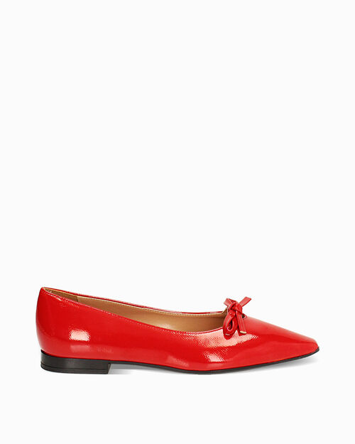 Ballerina rossa in naplak a punta, RED