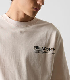 T-shirt da uomo in cotone beige, Valerio 1966, 26J3T1106TSBEIGL, 002 preview