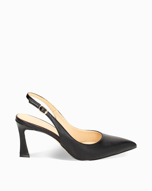 D&eacute;collet&eacute; slingback nere, BLACK