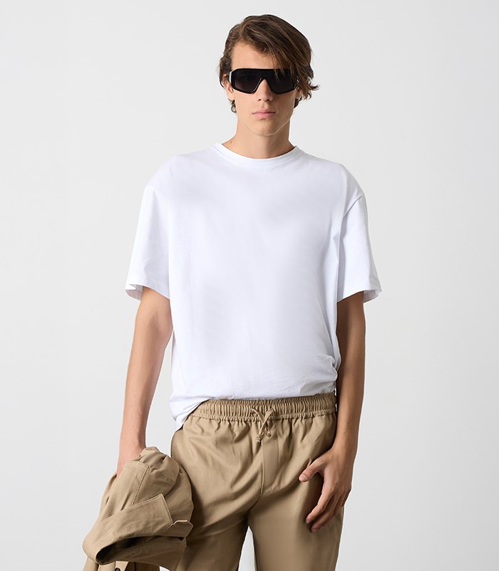 T-shirt basic in cotone bianco