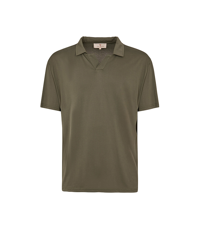 Polo verde in cotone leggero