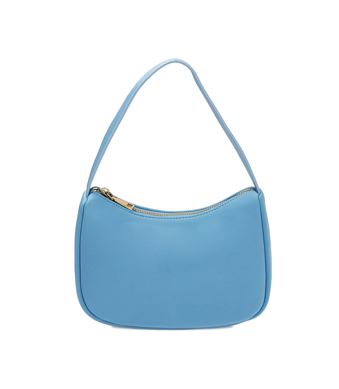 Mini bag celeste in tessuto