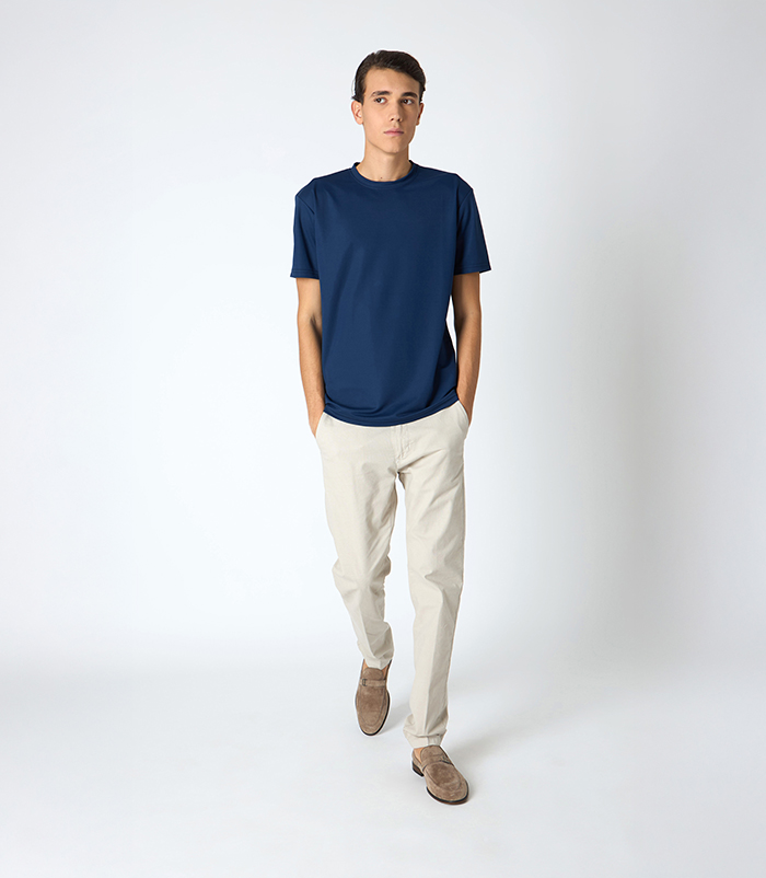 Pantalone da uomo modello chino beige
