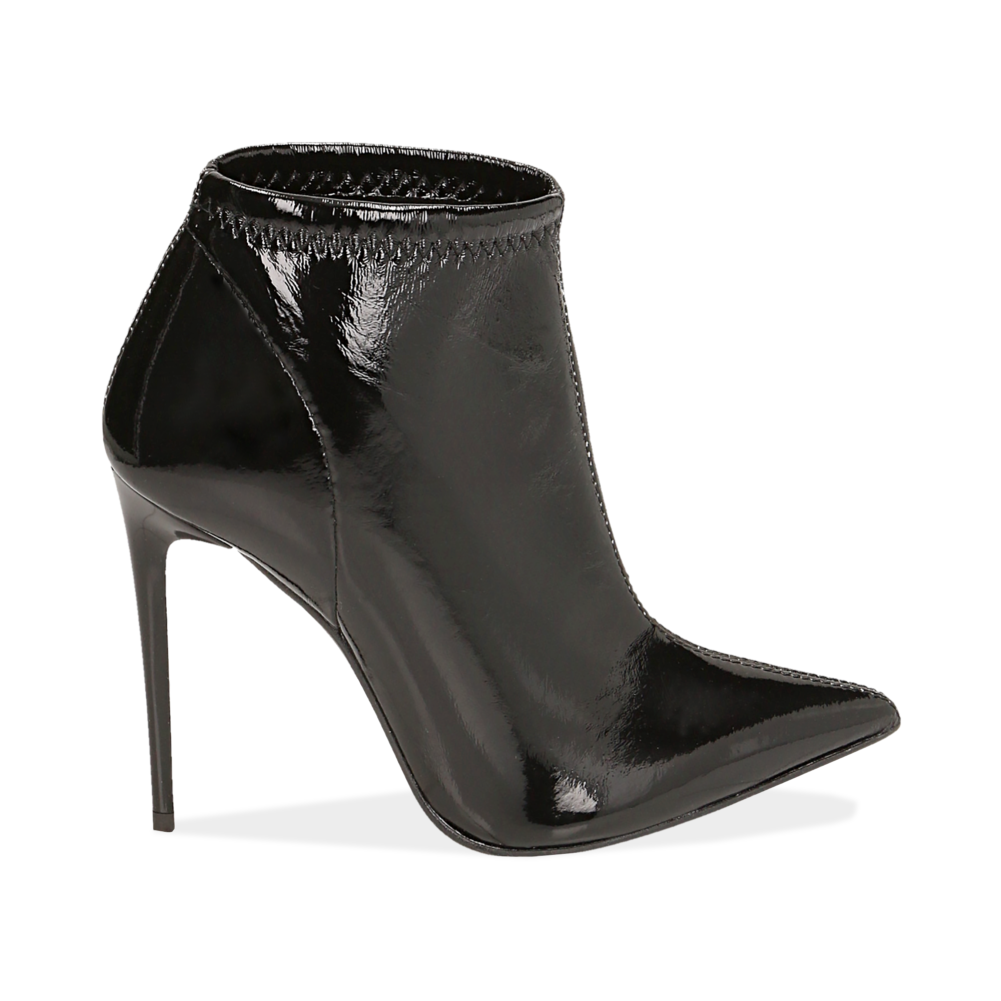 Ankle boots neri in naplak