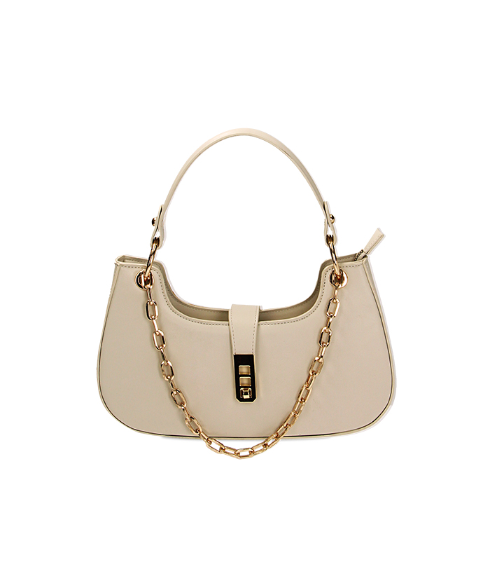 Borsa piccola panna con catena