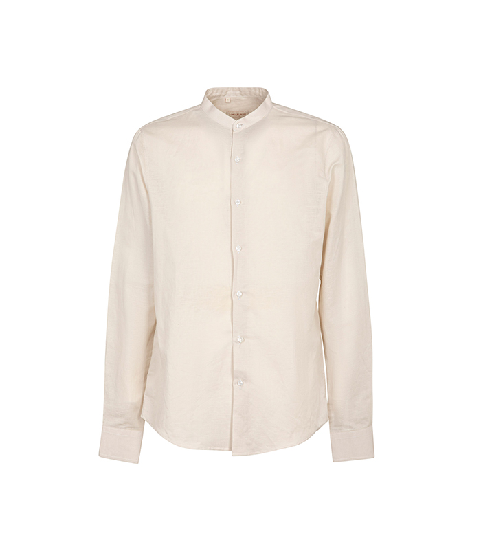 Camicia beige colletto alla coreana