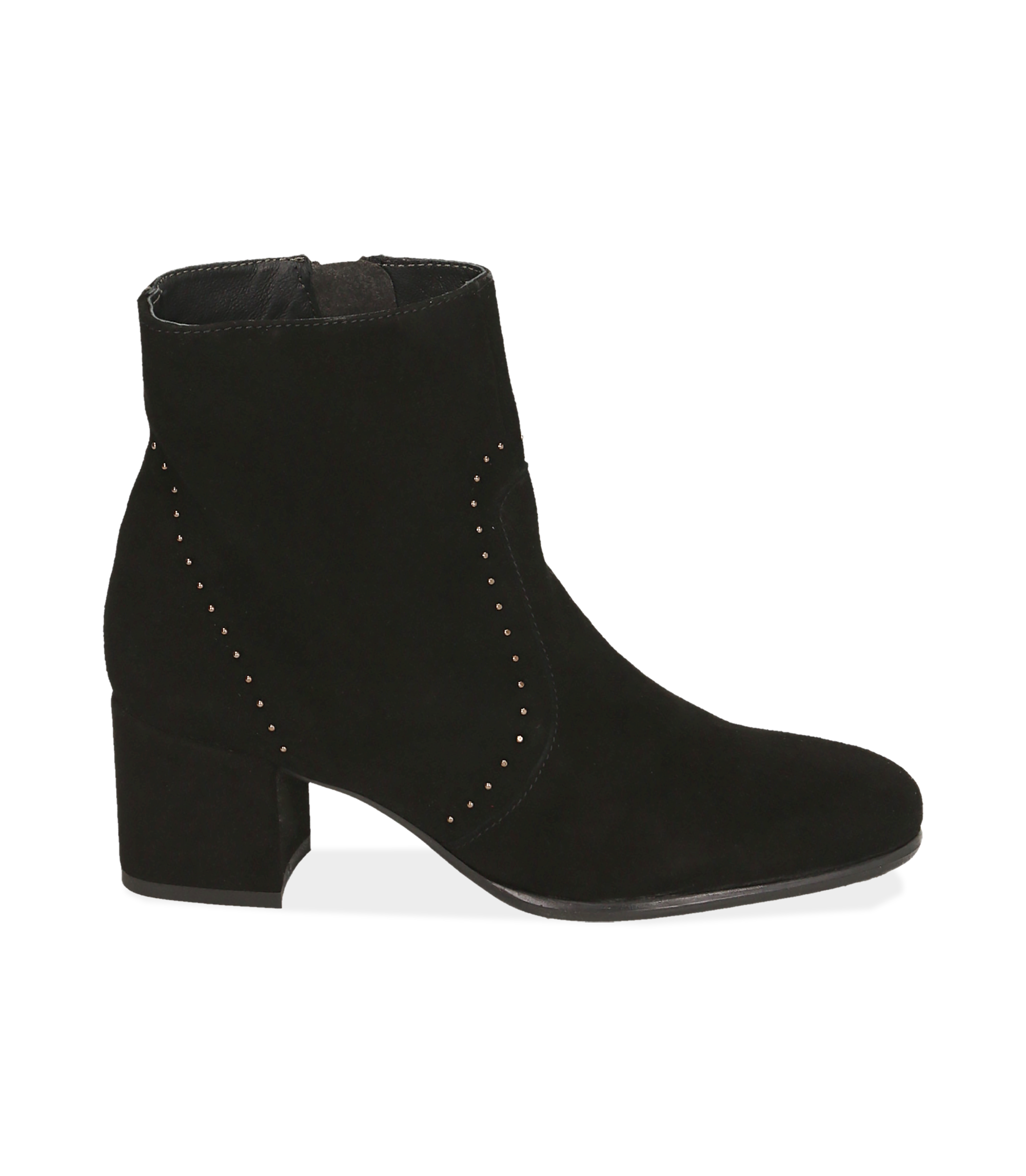 Ankle boots neri in camoscio 