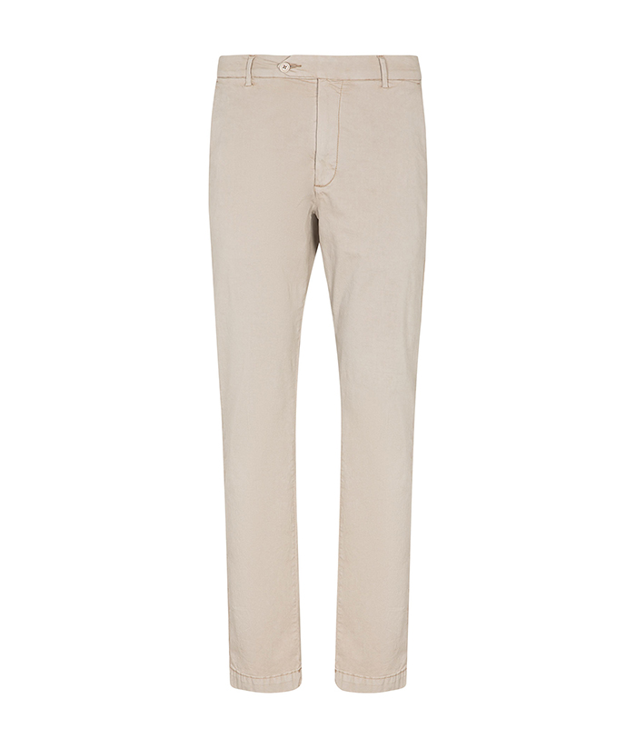 Pantaloni beige con chiusura raffinata