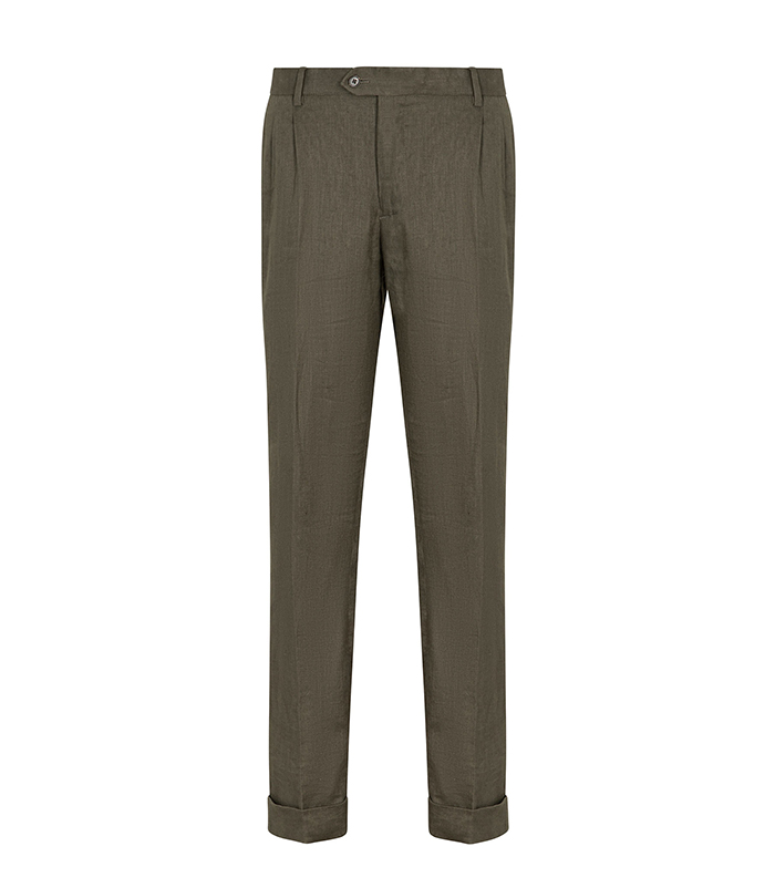 Completo pantalone militare in lino
